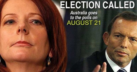 La primera ministra Julia Gillard i el l�der de l�oposici� centre-dreta, Tony Abbott