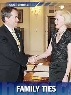 La governadora general d�Austr�lia Quentin Bryce i el seu gendre Bill Shorten   