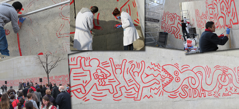 El mural de Keith Haring torna al Raval, vint-i-cinc anys després