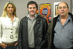 Anna Arqué, Uriel Bertran i Jordi Miró, en la seva visita al Parlament Europeu. Anna Arqué, Uriel Bertran i Jordi Miró, en la seva visita al Parlament Europeu.