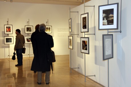 Moment de la inauguració de l'exposició. FOTO: Amengual, Margalida.