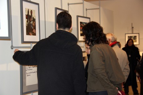 Moment de la inauguració de l'exposició. FOTO: Amengual, Margalida.