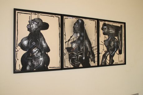 Una de les obres de l'exposició 'La prefiguració de la col·lecció de la Fundació Stämpfli' a Sitges. FOTO: Martí, Mar.