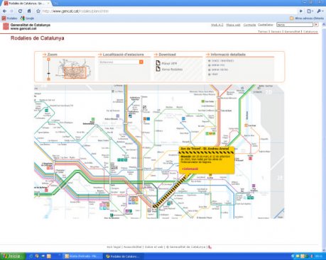 Captura de la nova pàgina web de Rodalies. FOTO: DPTOP.