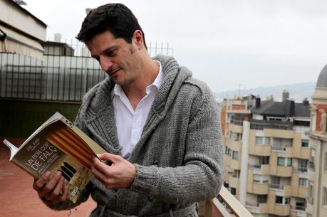 Joel Joan, al terrat de l'editorial Styria, aquest dimecres FOTO: Cortina, Pau.