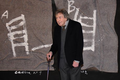 L'artista, Antoni Tàpies, durant la inauguració de la restaurada Fundació Tàpies. 4 de Març de 2010 FOTO: Gordils, Anaïs.