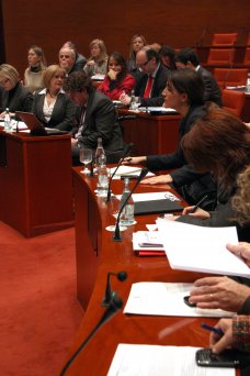 Els diputats a la comissió d'Economia on s'han debatut els pressupostos i la llei de mesures. FOTO: Garrido, Rafa.