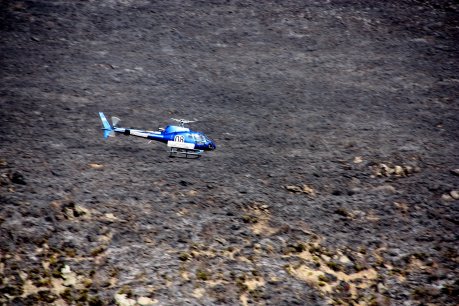 Un helicòpter de Bombers supervisa la zona cremada FOTO: Lluvich, Marta.