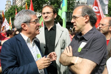 Joan Saura, Joan Herrera i Ricard Gomà en una foto d'arxiu FOTO: ACN / Arxiu.