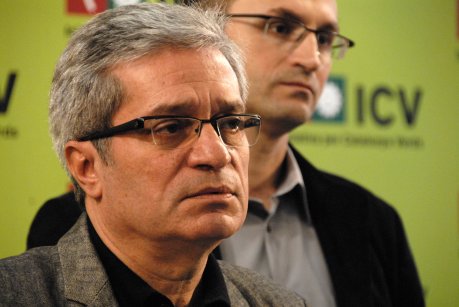 El president d'ICV, Joan Saura, i el secretari general del partit, Joan Herrera, en una foto d'arxiu FOTO: ACN / Arxiu.