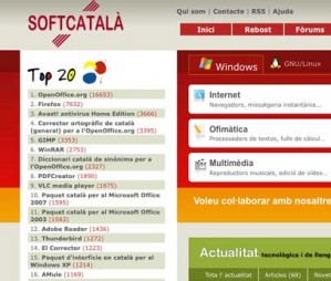 Els programes m�s descarregats de Softcatal� el 2009