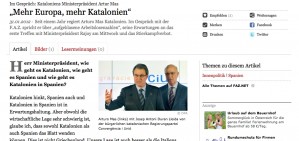 Mas parla d'una confederació amb Espanya