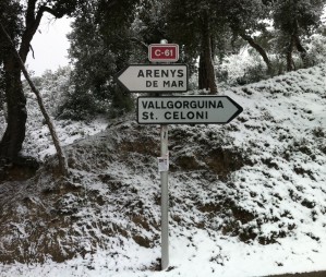 Arenys envoltat de neu