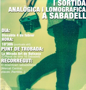 'La Mirada' organitza la I Sortida Anal�gica i Lomogr�fica a Sabadell