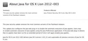 Apple ofereix una eina per a eliminar el virus Flashback