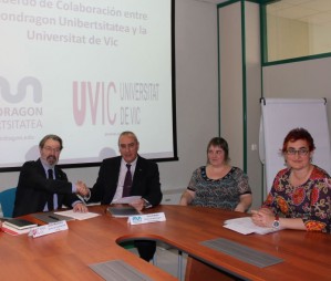La Universitat de Vic i la Mondragon Unibertsitatea firmen un conveni