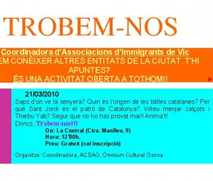 Diumenge �mnium acull l�Associaci� de subsaharians d�Osona a la Central de Vic