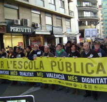 Vaga a les escoles i instituts p�blics del Pa�s Valenci�