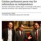 La premsa internacional remarca que Catalunya 's una entitat sobirana'