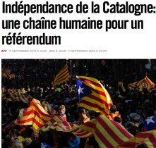 La Via Catalana, a la premsa internacional