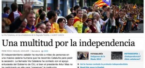 Els mitjans espanyols reaccionen a la cadena humana multitudinria